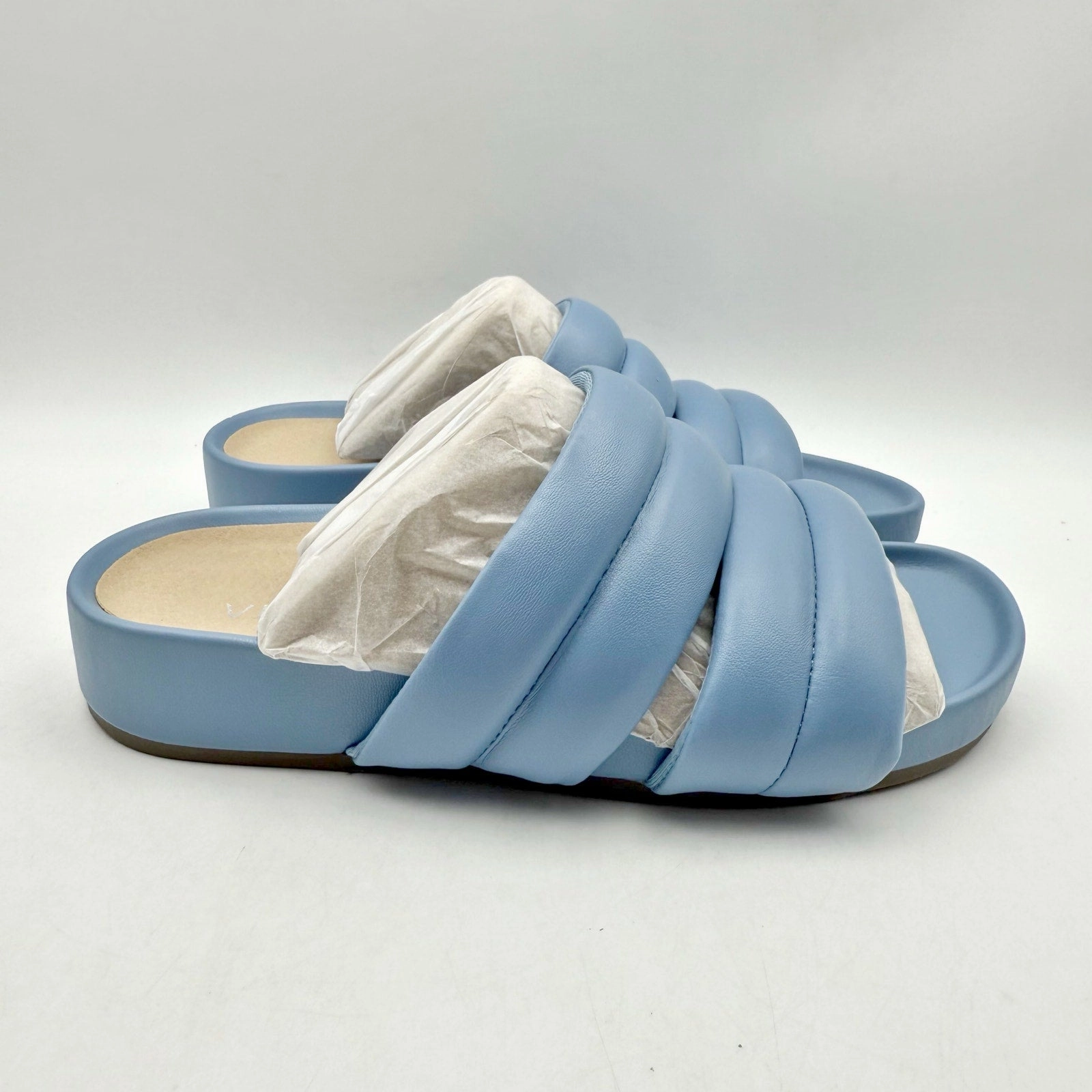 Yucatan Sandals Vionic Womens Mayla Slide Sandals US 5 M EU 35 Blue Comfort NIB