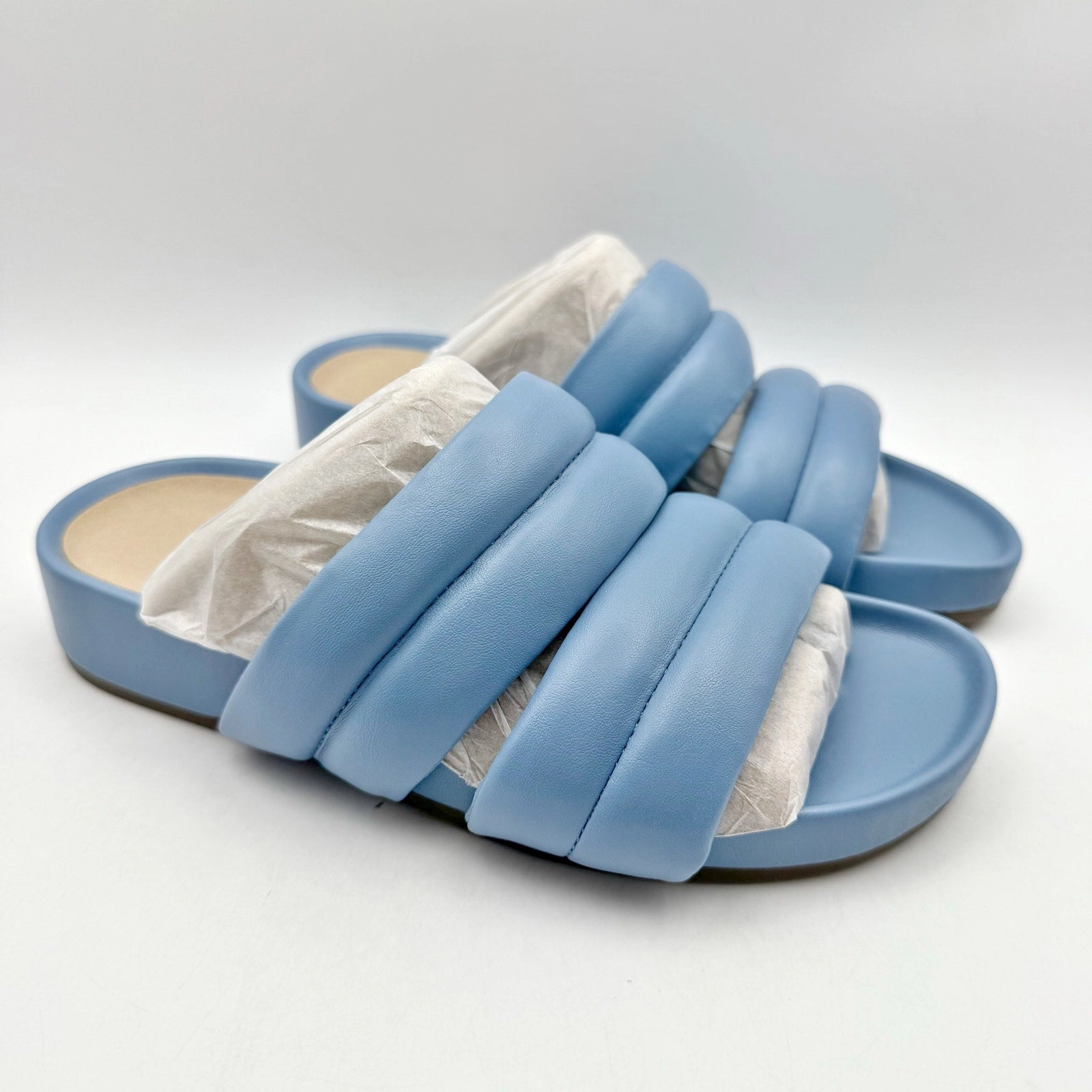 Vionic Womens Mayla Slide Sandals US 5 M EU 35 Blue Comfort NIB Sandals Antigua