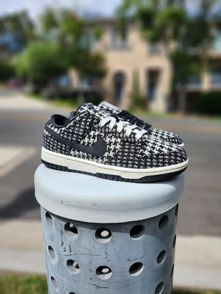 W Nike Dunk Low X Harris Tweed 'Black Phantom' Basketball Shoes Nike