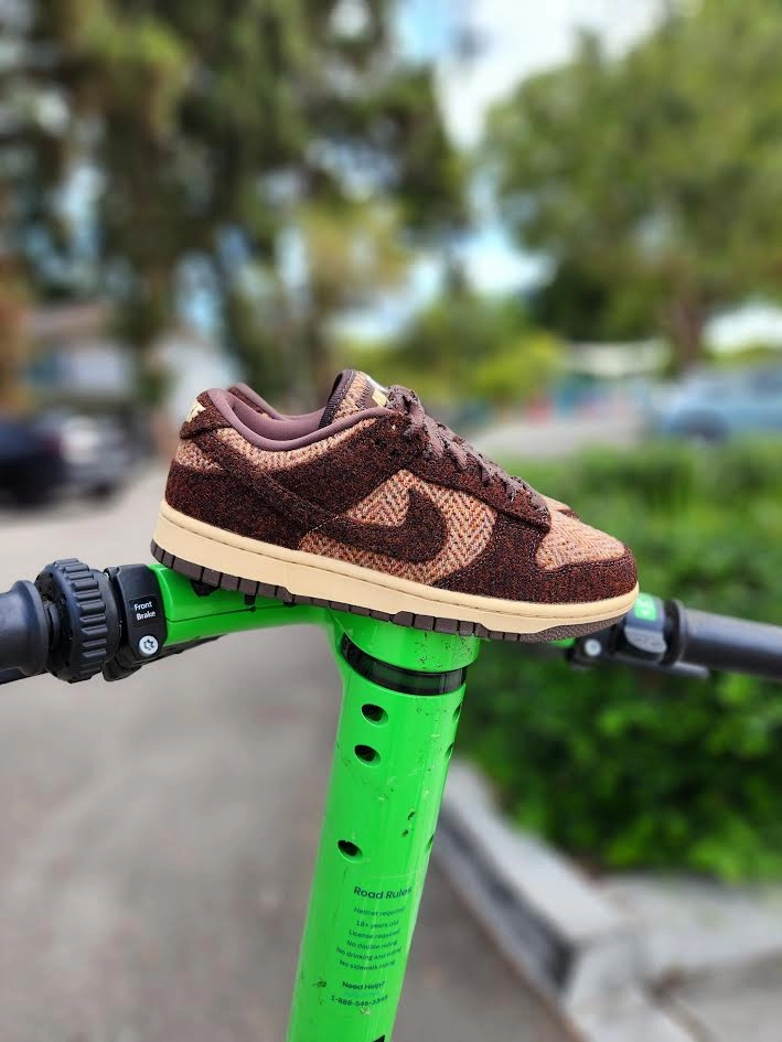 W Nike Dunk Low X Harris Tweed 'Sesame Baroque' Reggie Miller Shoes Nike