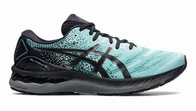 Men's Asics Gel-Nimbus 23, Clear Blue/Gunmetal, 9.5 D Medium Asics Tokyo 2020 Running Shoes