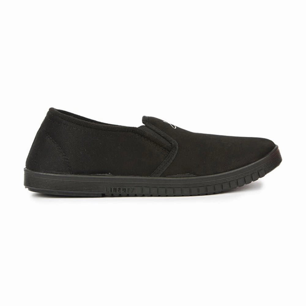 Contour Casual Shoes Gliders Casual Black Slip on Moccasins Shoes For Men JOGGING-E By Liberty