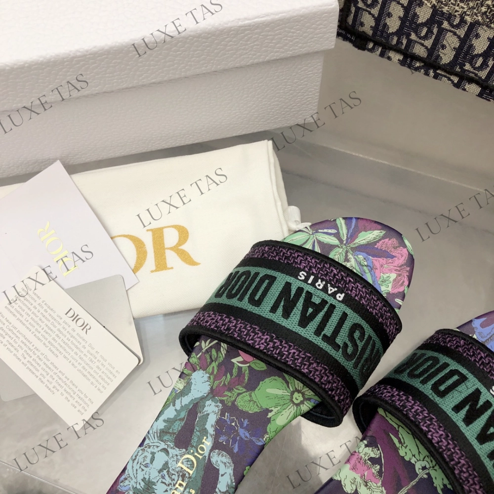 Leather Slip On Sandals Dway Heeled Slide Multicolor - Designer Slides & Sandals for Women