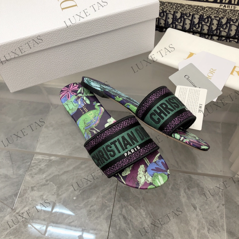 Wedge Sandals Low Heel Dway Heeled Slide Multicolor - Designer Slides & Sandals for Women