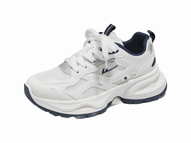 Bootcut Jeans Sneakers Warrior Low top Chunky Sneakers Unisex White Dark Blue