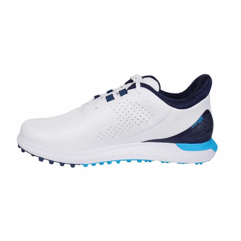 UNDER ARMOUR Drive Men's Spikeless Shoes (White/Navy) Choosing Waterproof Shoes