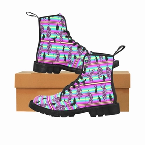 Dancers Floral Contest Boots for Women (Black) Low Cut Boots