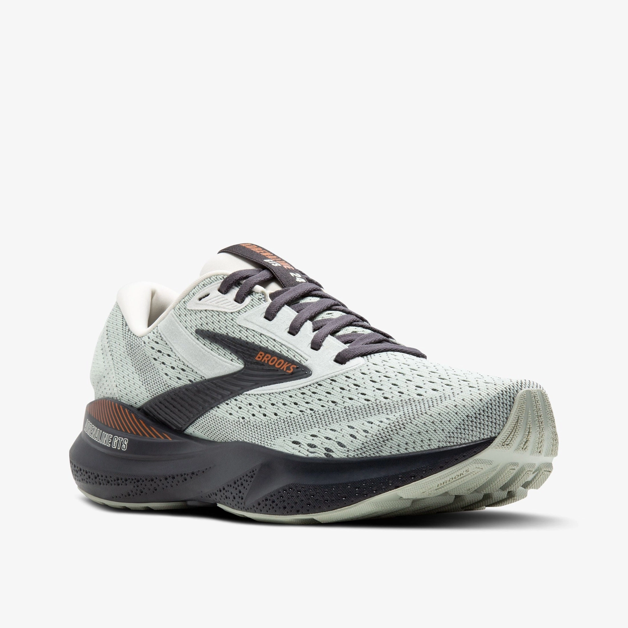 Women's - Brooks Adrenaline GTS 24 - Mercury/Ebony/Copper Running Shoes With Cleats