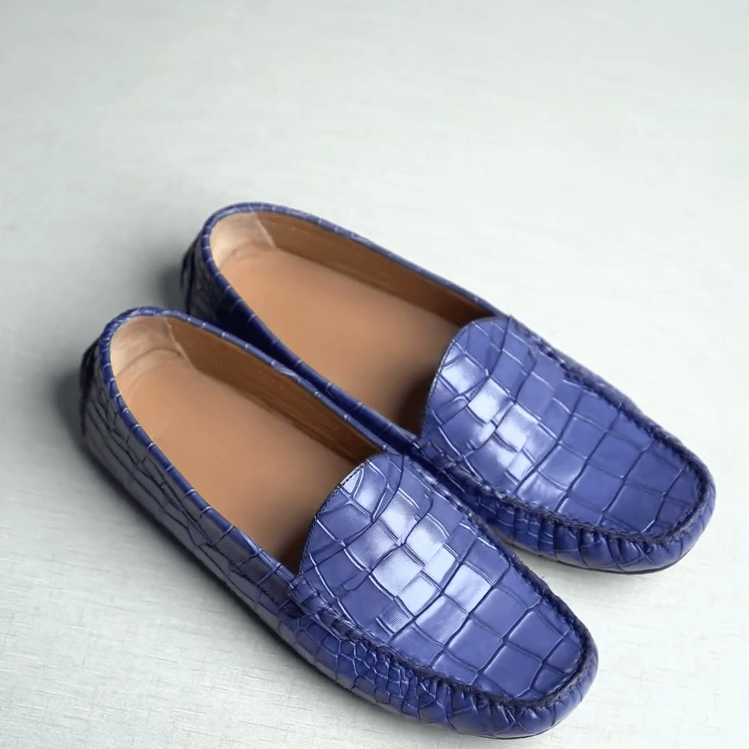 BOTAN BLUE CROC LOAFERS Tribu Hiking Shoes