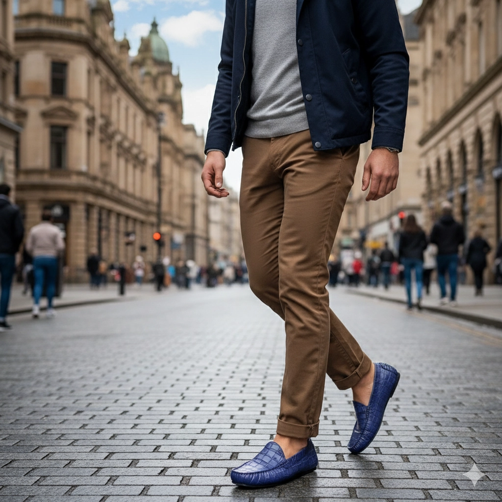 Best Walking Hiking Shoes BOTAN BLUE CROC LOAFERS