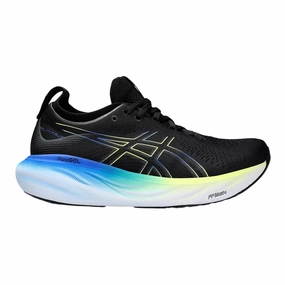 Understanding Asics Shoes Men's Asics Gel-Nimbus 25, Black/Glow Yellow, 14 D Medium