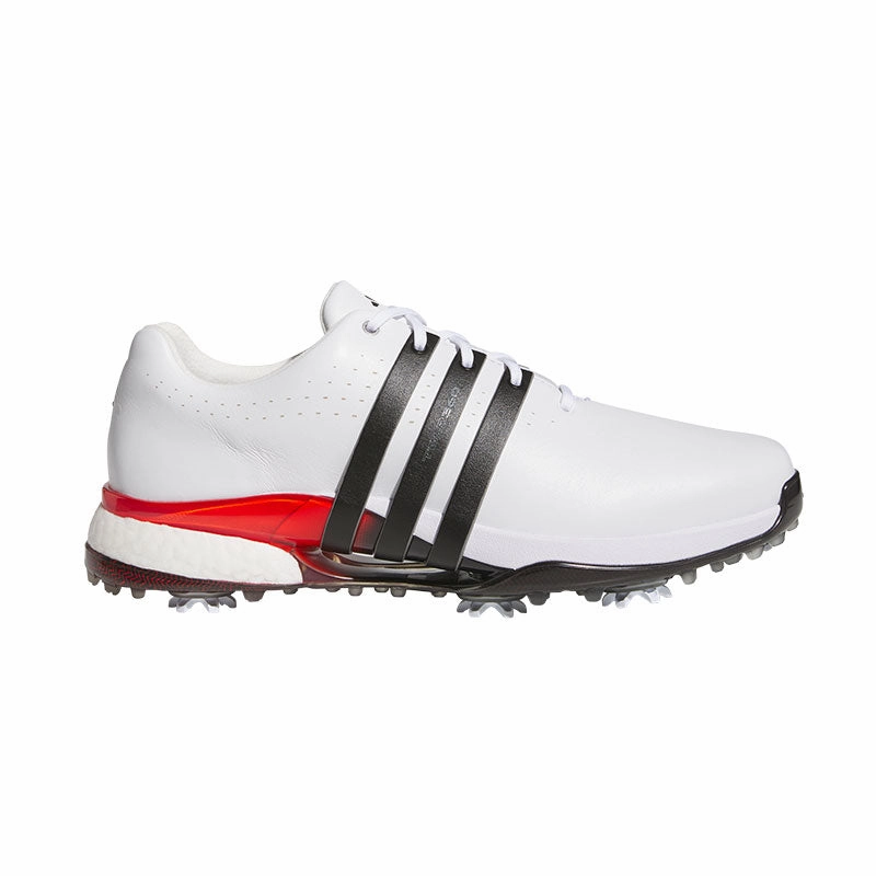 Waterproof Pet Shoes ADIDAS Tour360 24 Men's Spiked Shoes (White/Black/Red)
