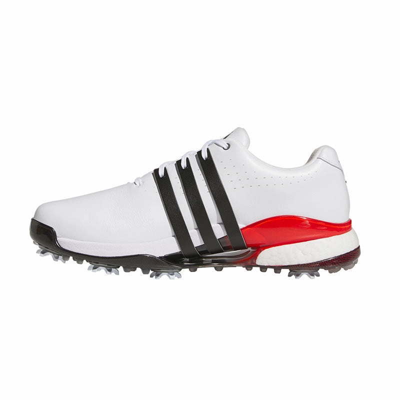 ADIDAS Tour360 24 Men's Spiked Shoes (White/Black/Red) Best Waterproof Safety Shoes