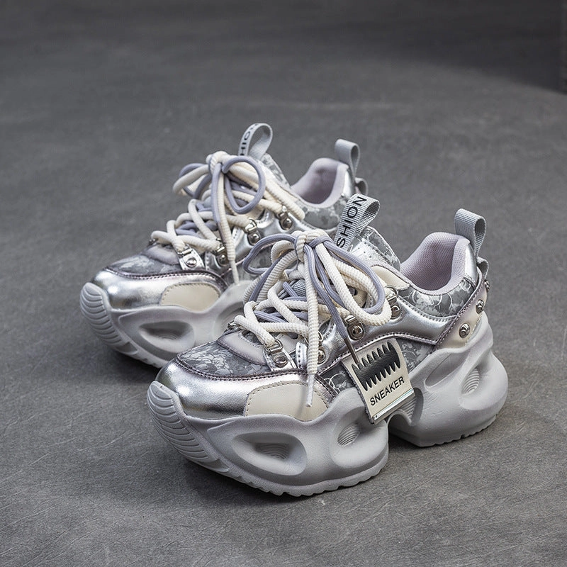 Women Color Matching Fashion Chunky Platform Sneakers Gucci Tennis Sneakers