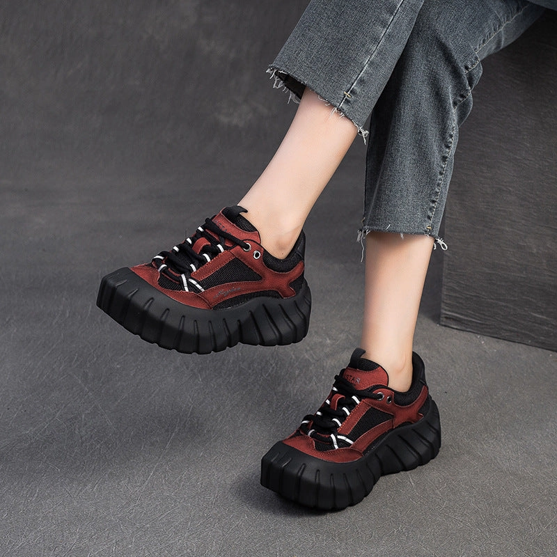 Special Edition Sneakers Women Fashion Color Matching Breathable Platform Sneakers