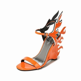 Women Flame Wedges sandals high heels sandals Casual shoes woman large size 35-42 Bunions Sandals