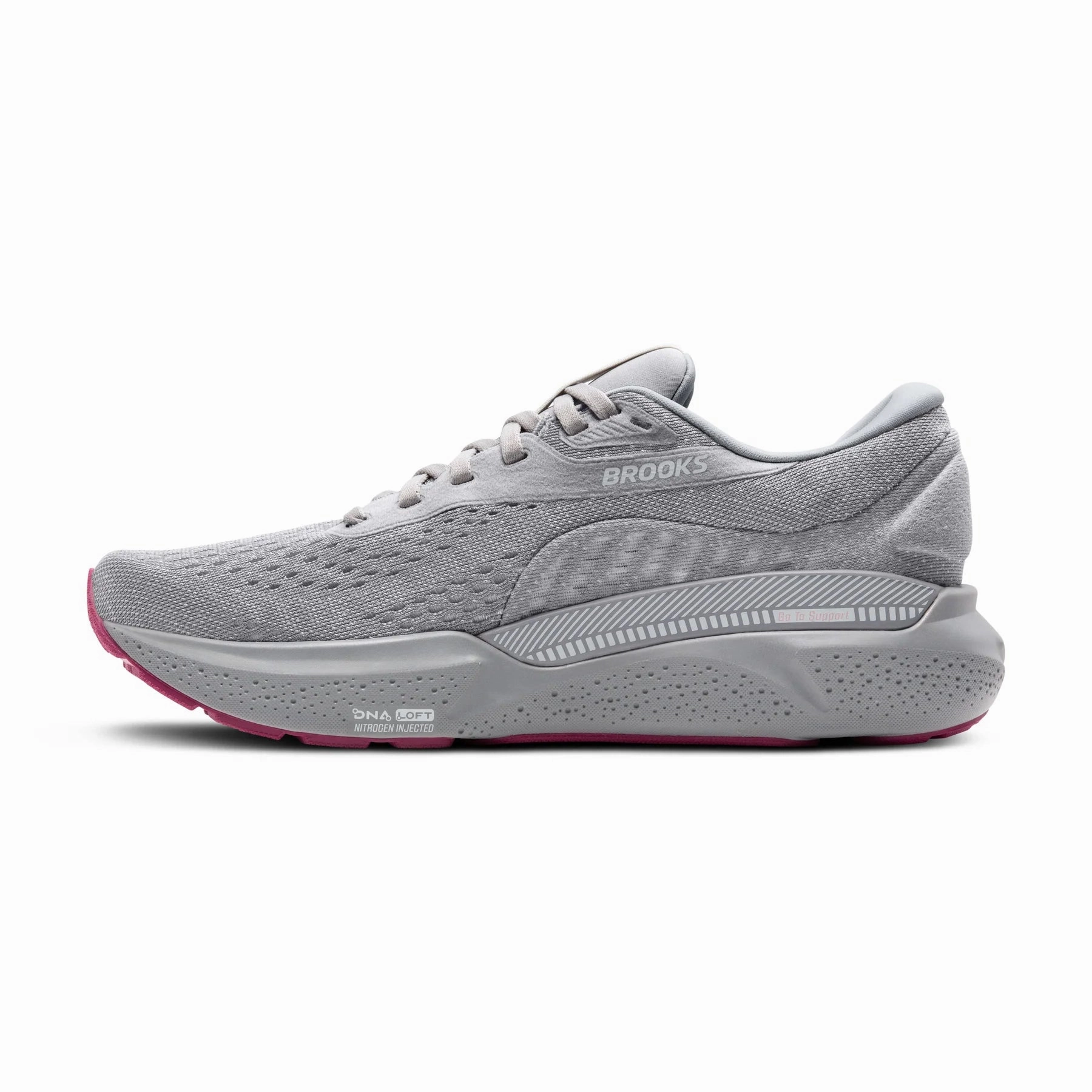 Women's - Brooks Adrenaline GTS 24 - Alloy/White/Zephyr Skechers Running Shoes