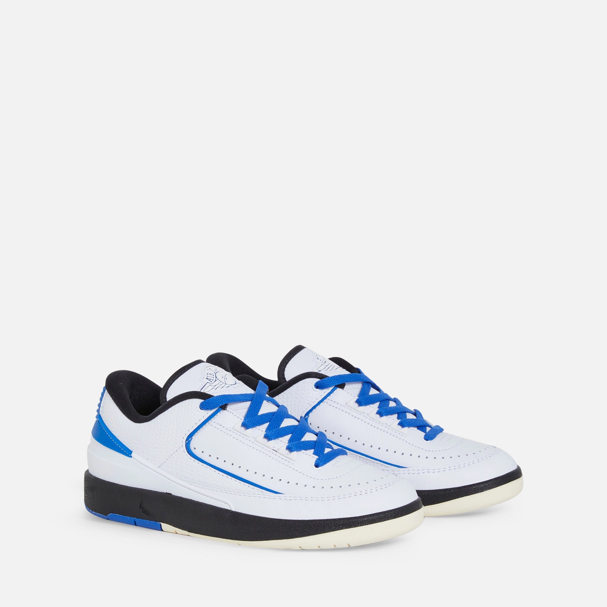 Customize Nike Shoes Com Women's Air Jordan 2 Retro Low White | Varsity Royal | Black | Muslin