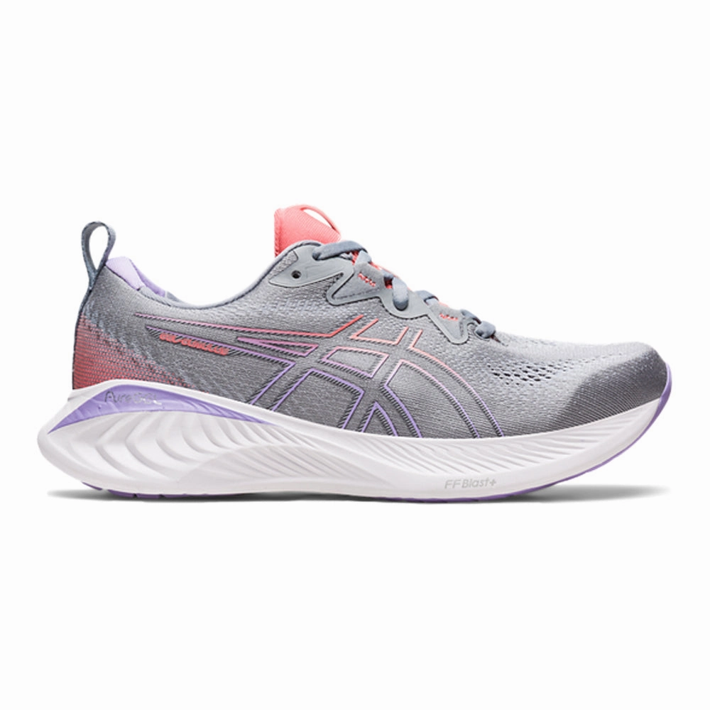 Women's Asics GEL-Cumulus 25, Sheet Rock/Papaya, 6 B Medium Most Supportive Asics Running Shoes