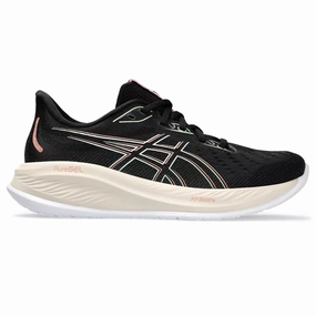 Asics Straight Last Running Shoes Women's Asics GEL-Cumulus 26, Black/Dark Jade, 7 B Medium