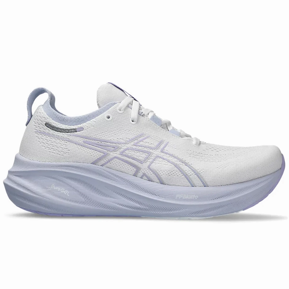 Asics Full Support Running Shoes Women's Asics Gel-Nimbus 26, White/Fresh Air, 5 B Medium