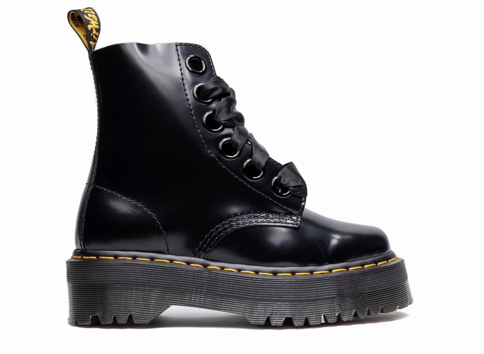Women's Dr. Martens Molly Leather Platform Boots Flat Western Boots