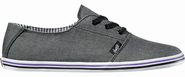 Skate Shoes Logos Women's DVS Shoes Benny Black/Chambray/Canvas