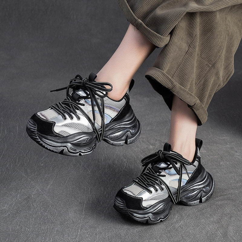 Women's Fashion Breathable Mesh Chunky Sneakers Asics Tennis Sneakers