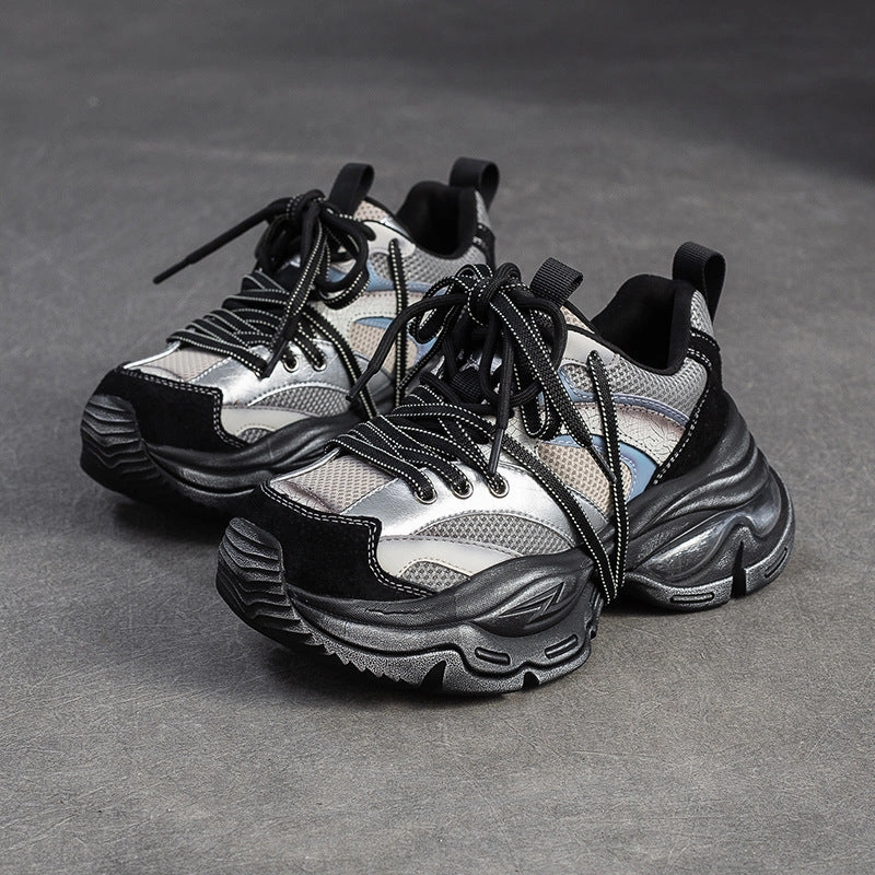 Women's Fashion Breathable Mesh Chunky Sneakers Stability Running Sneakers