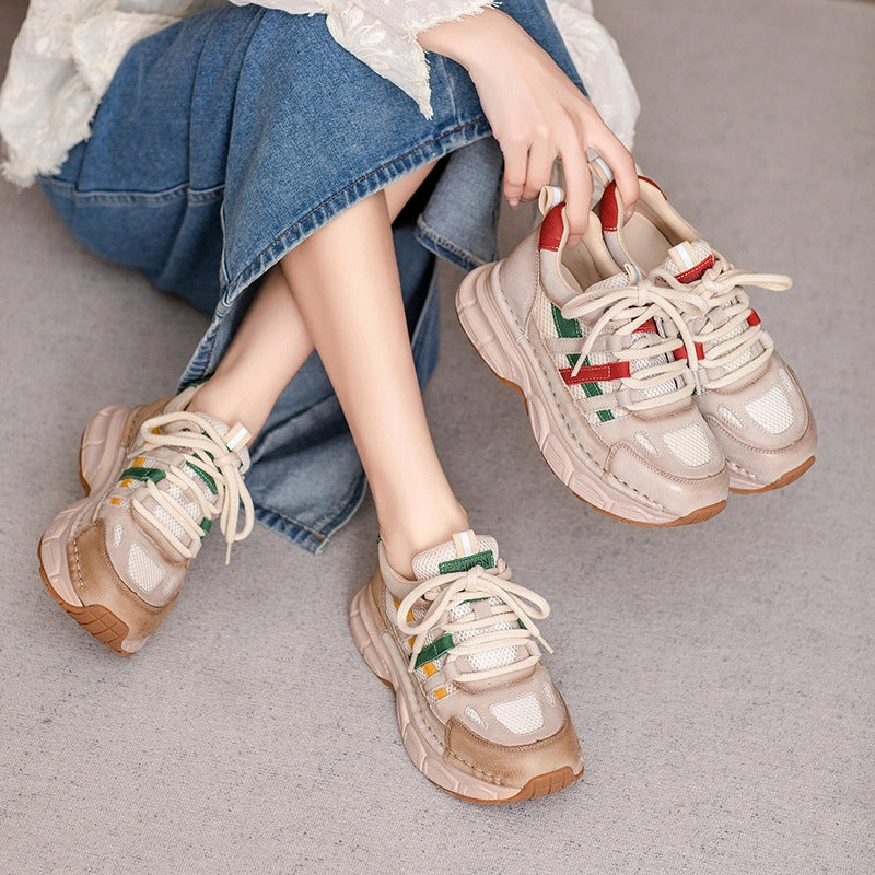 Le Tigre Sneakers Women's Fashion Color Matching Breathable Casual Sneakers