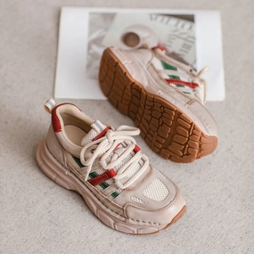 Back Open Sneakers Women's Fashion Color Matching Breathable Casual Sneakers