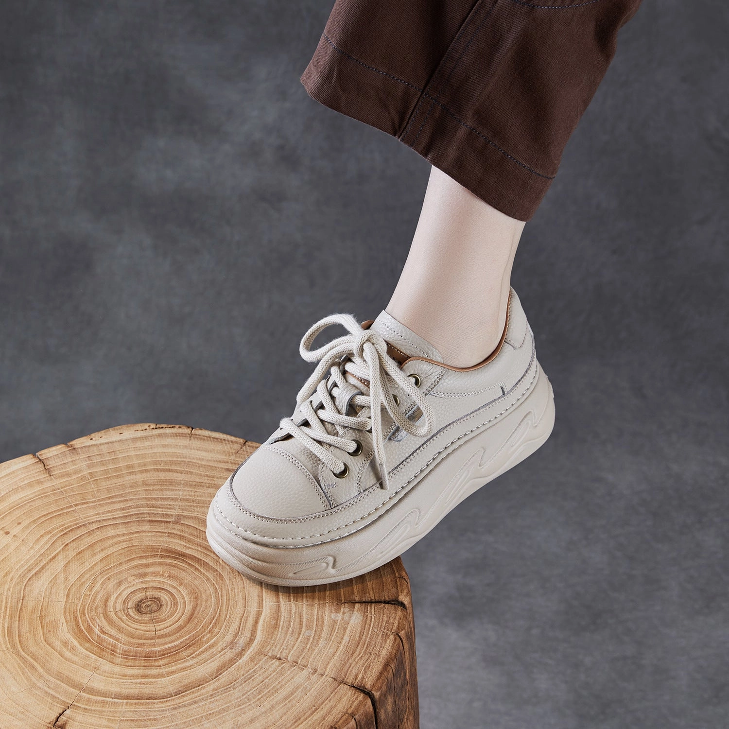 Women's Fashion Quilted Leather Casual Platform Sneakers Lanvin Curb Sneakers