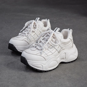 Women's Fashion Quilted Leather Chunky Platform Sneakers Tory Burch Sneakers