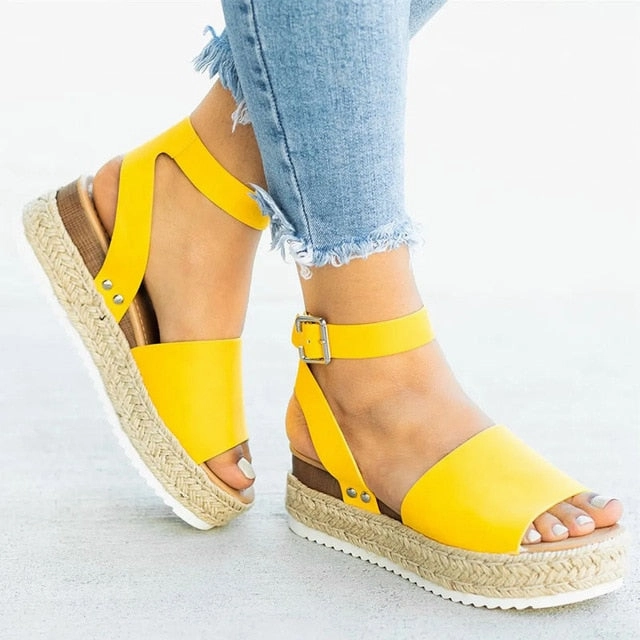 Women Sandals Plus Size 43 Wedges Shoes For Women Heels Sandals Summer Shoes 2020 Flip Flop Chaussures Femme Platform Sandals