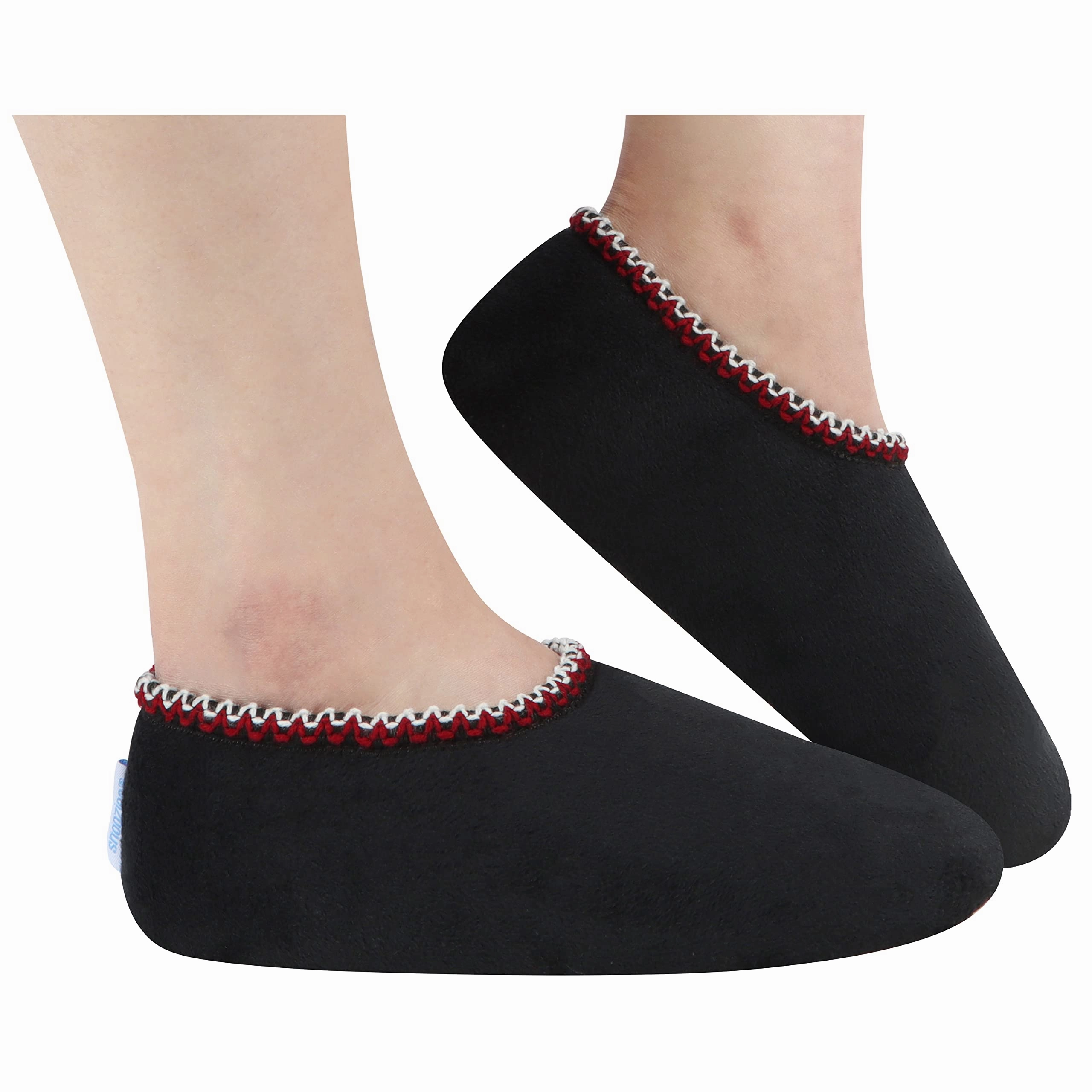 Women Slippers, Fuzzy Nonslip, Lightweight  Slippers Solid Black Ninja Slippers