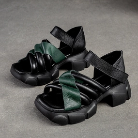 Women Summer Retro Lug Sole Casual Sandals Platform Sandals From The 90s