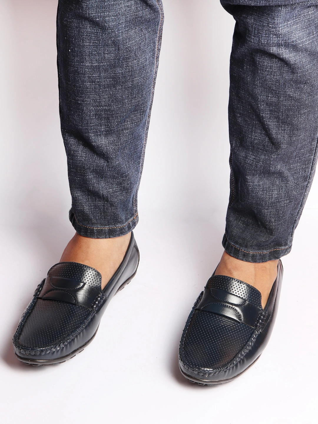 Casual Shoes Wear With Jeans Basics Men Blue Outdoor Classic Trendy Stylish Casual Fashion Shoes Moccasin and Loafers