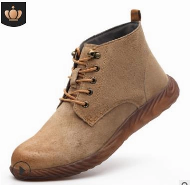 Work shoes Safety Shoes Men Pigskin Non-slip Welding Shoes Beef Tendon Bottom Steel Head Anti-smashing Anti-stab Tndestructible