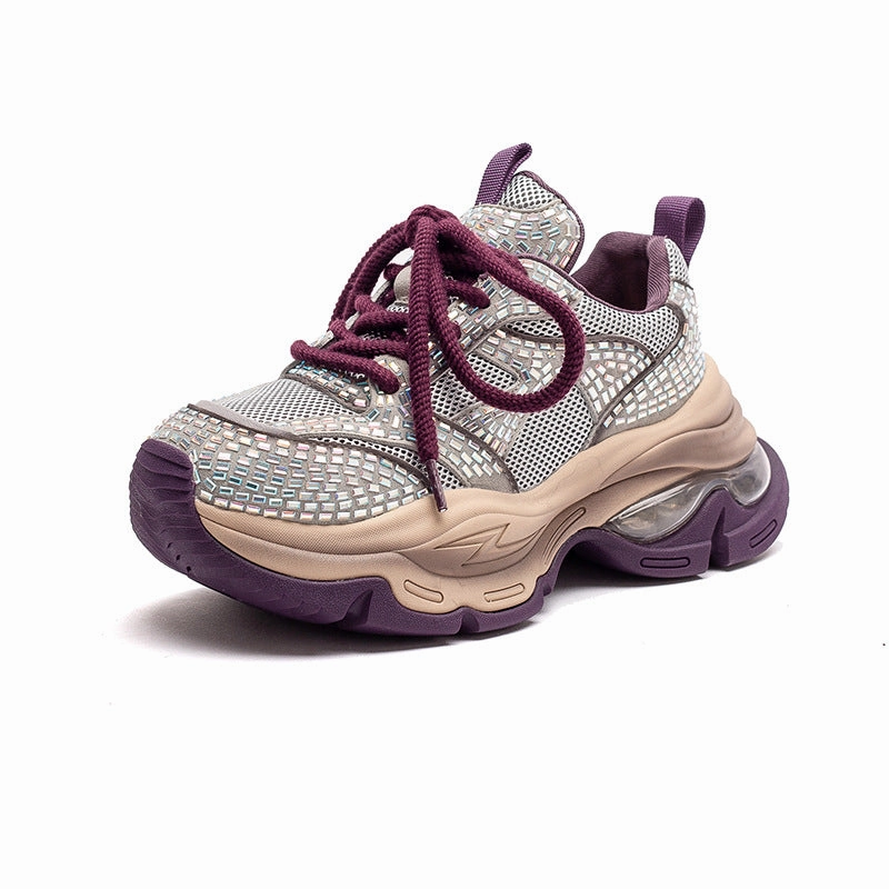 2. NULL Women's Fashion Breathable Chunky Platform Sneakers