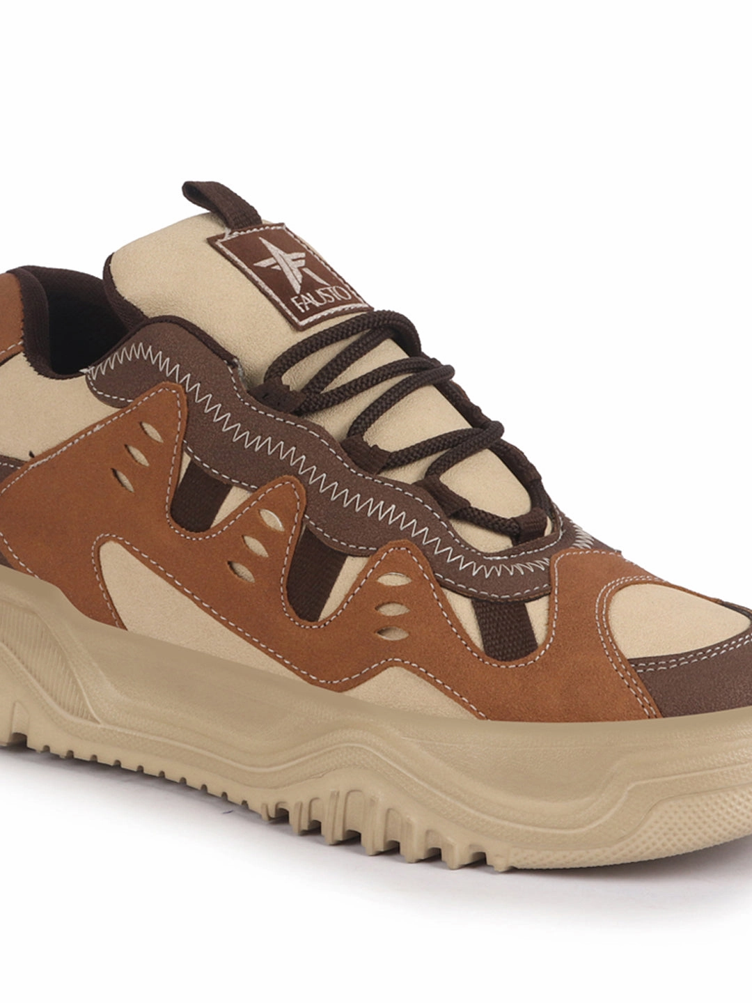 Spiderman Sneakers Men Brown Retro Design Colorblocked Athletic-Inspired Casual Chunky Sneaker | Mid-Top Streetwear Shoes With Rugged Sole